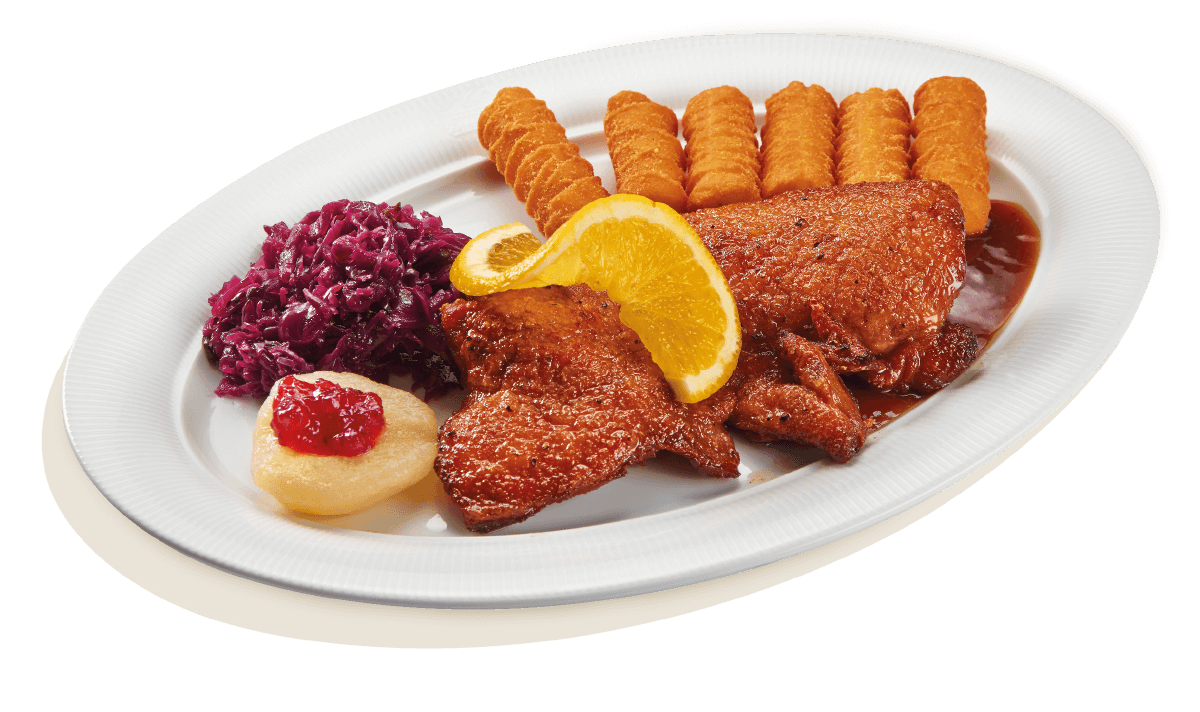Ente auf Bockbiersoße